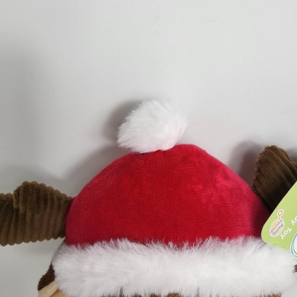 Spark Create Imagine Knit Plush Christmas Santa Moose Rattle Crinkle Holiday New - Picture 10 of 16